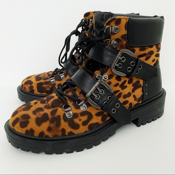 RAID - Daelyn Chunky Leopard Print Boots - Picture 3 of 5